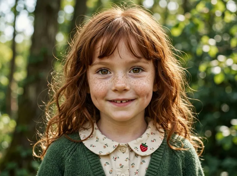 AI-generated photo of a girl used for the sample personalised books